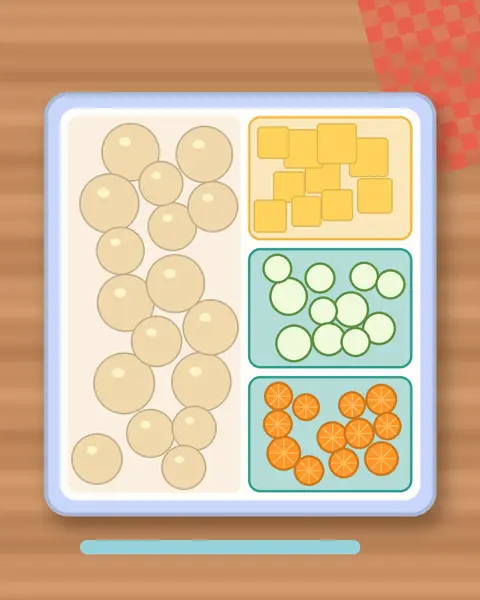 Illustration of Cheese & Cucumber Pinwheels in a colourful bento box