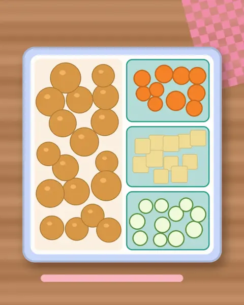 Illustration of Chicken Vegetable Soup in a colourful bento box